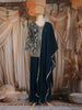 Peacock Blue Floral Embroidered Design Chiffon Palazzo Suit with Dupatta