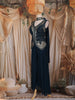 Peacock Blue Sequin Embroidered Design Chiffon Palazzo Suit