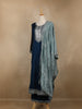 Peacock Blue Floral Embroidered Georgette Salwar Suit