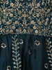 Peacock Blue Floral Embroidered Georgette Sharara Suit with Dupatta