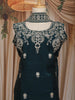 Peacock Blue Floral Embroidered Organza Palazzo Suit