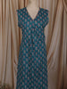 Peacock Blue Floral Printed Design Cotton Straight Cut Salwar Suit
