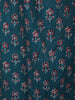 Peacock Blue Floral Printed Design Cotton Straight Cut Salwar Suit