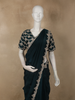 Peacock Blue Floral Sequins and Beads Embroidered Design Organza Designer Saree with Designer Blouse