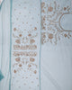 Peacock Blue Floral Vine Sequins and  Beads Embroidered Design Net Party Wear Saree