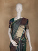 Peacock Blue Floral Woven Pure Kanchipuram Silk Saree