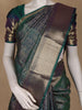 Peacock Blue Floral Woven Pure Kanchipuram Silk Saree
