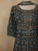 Peacock Blue Floral Zari Embroidered Design Organza Mastani Palazzo Suit