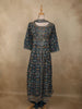 Peacock Blue Floral Zari Embroidered Design Organza Mastani Palazzo Suit