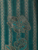 Peacock Blue Floral Zari Embroidered Design Semi Silk Straight Cut Salwar Suit with Dupatta