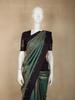 Peacock Blue Floral Zari Woven Design Pure Kanchipuram Silk Saree
