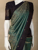 Peacock Blue Floral Zari Woven Design Pure Kanchipuram Silk Saree