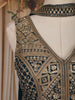 Peacock Blue Floral and Geometric Embroidered Georgette Palazzo Suit