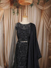 Peacock Blue Heavy Sequins and Beads Embroidered Design Net Party Wear Lehenga with Sheer Dupatta