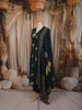 Peacock Blue Lotus Floral Motif Printed Design Cotton Straight Cut Salwar Suit with Matching Dupatta