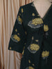 Peacock Blue Lotus Floral Motif Printed Design Cotton Straight Cut Salwar Suit with Matching Dupatta