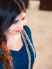 Peacock Blue Panel Designed Anarkali Georgette Gown