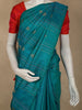 Peacock Blue Striped Zari Woven Design Pure Kanchipuram Silk Saree