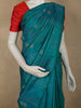 Peacock Blue Striped Zari Woven Design Pure Kanchipuram Silk Saree