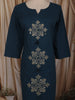 Peacock Blue Traditional Butta Printed Design Cotton Salwar Suit with Dupatta