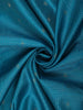 Peacock Blue Vaira Oosi Kattam Zari Woven Design Pure Kanchipuram Silk Saree with Contrast Korvai Zari Border