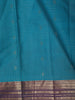 Peacock Blue Vaira Oosi Kattam Zari Woven Design Pure Kanchipuram Silk Saree with Contrast Korvai Zari Border