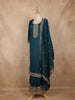Peacock Green Embroidered Silk Palazzo Suit with Dupatta