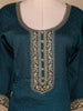 Peacock Green Embroidered Silk Palazzo Suit with Dupatta