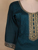 Peacock Green Embroidered Silk Palazzo Suit with Dupatta