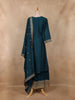 Peacock Green Embroidered Silk Palazzo Suit with Dupatta