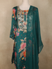 Peacock Green Floral Printed Cotton Crepe Salwar Suit with Dupatta