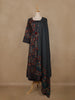 Peacock Green Floral Printed Cotton Salwar Suit With Dupatta