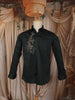 Peacock Green Tiger Face Motif Stone Embellished Design Pure Cotton Party Wear Full Sleeve Men Shirt
