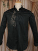 Peacock Green Tiger Face Motif Stone Embellished Design Pure Cotton Party Wear Full Sleeve Men Shirt
