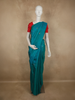 Peacock Teal Blue Birds Motif Woven Design Pure Kanchipuram Silk Saree