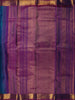 Peacock Teal Blue Butta Zari Woven Design Pure Kanchipuram Silk Saree with Contrast Zari Border