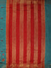 Peacock Teal Blue Floral Butta Thread Embroidered Design Tussar Saree with Peacock Border
