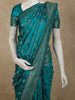 Peacock Teal Blue Floral Zari Woven Design Banarasi Silk Designer Saree with Designer Border