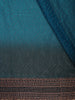 Peacock Teal Blue Stone Embellished Design Organza Designer Saree