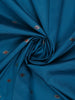 Peacock Blue Floral And Diamond Motifs Zari Weaving Soft Silk Saree - Diadem
