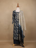 Peacock Blue Floral Design Printed Cotton Salwar Suit - Diadem