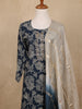 Peacock Blue Floral Design Printed Cotton Salwar Suit - Diadem