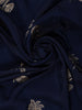 Peacock Blue Floral Woven Banarasi Silk Saree - Diadem