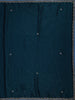 Peacock Blue Sequins Design Satin Saree - Diadem