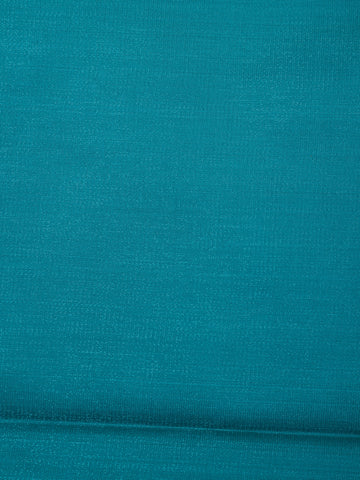 Peacock Blue Solid Woven Banarasi Silk Saree - Diadem