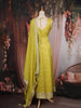 Peacock green Sequins And Zari Embroidered Silk Salwar Suit