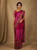 Pink Abstract Design Organza Saree