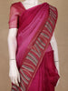 Pink Abstract Design Organza Saree