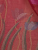 Pink Abstract Design Organza Saree
