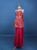Grey And Pink Floral Printed Synthetic Sharara Set - Diadem
